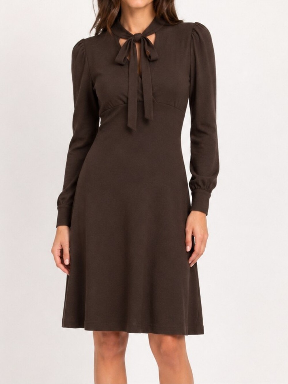Diane Von Furstenberg Brown Long Sleeve Dress Size 0